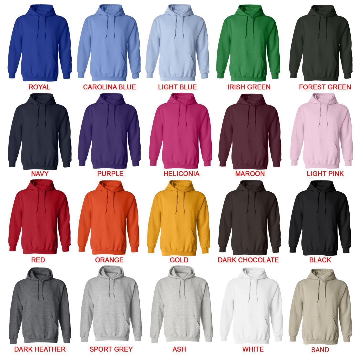 hoodie color chart - Sausage Dog Gifts UK