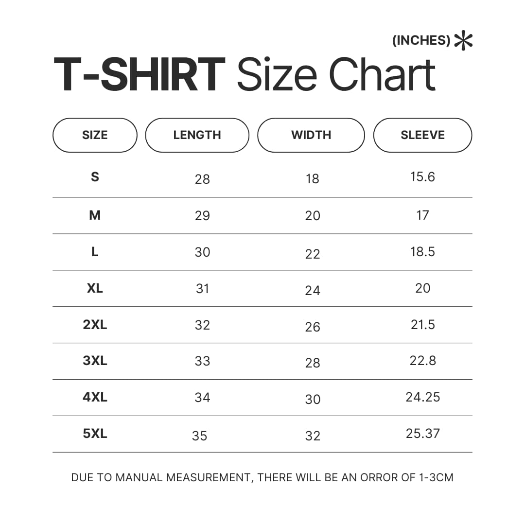 T shirt Size Chart - Sausage Dog Gifts UK