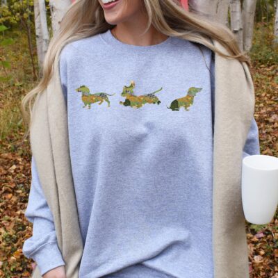 Sausage Dog Cottagecore Artwork Sweatshirt