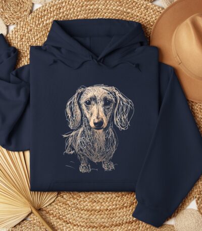 Sausage Dog Vintage Artwork Hoodie