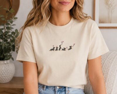 Dachshund Vintage Embroidered T-shirt