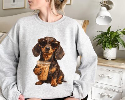 Wiener Dog Artistic Design Sweatshirt