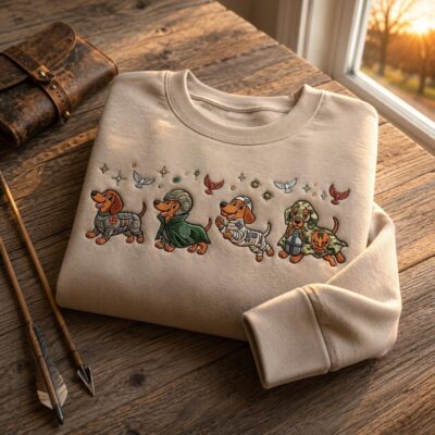 Doxie Adventure Embroidered Sweatshirt