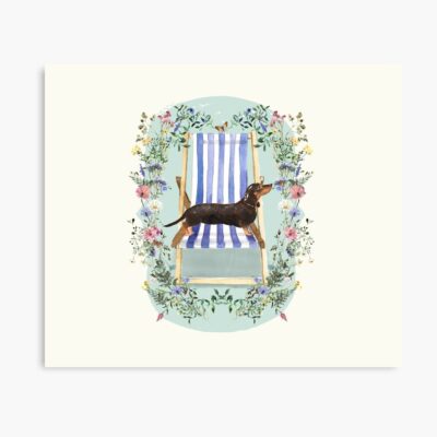 Dachshund Wildflower Design Poster