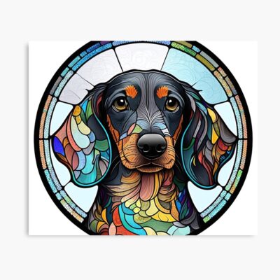 Dachshund Stained Glass Poster