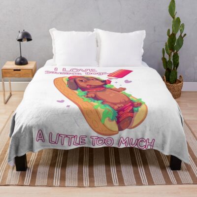 Hot Sausage Dog Throw Blanket
