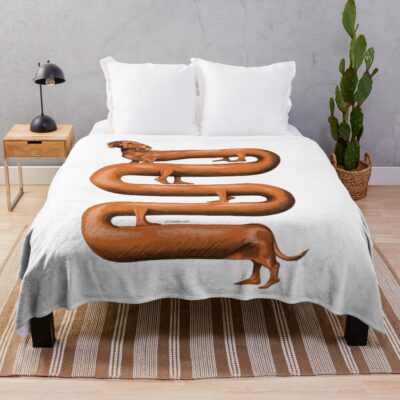 Sausage Dog Looooong Boi Throw Blanket