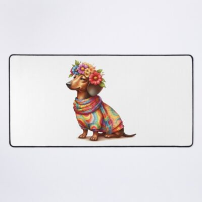Sausage Dog Vintage Design Mouse Pad