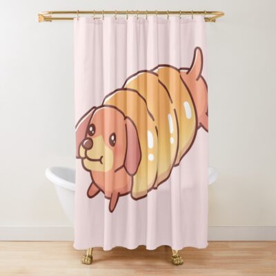 Dachshund Bread Design Shower Curtain