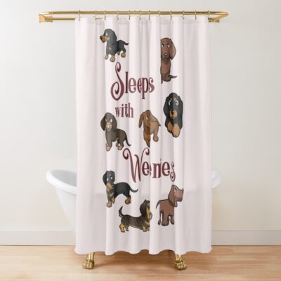 Dachshund Mom Humor Shower Curtain
