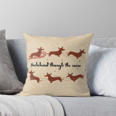 Doxie Graphic Tribute Throw Pillow